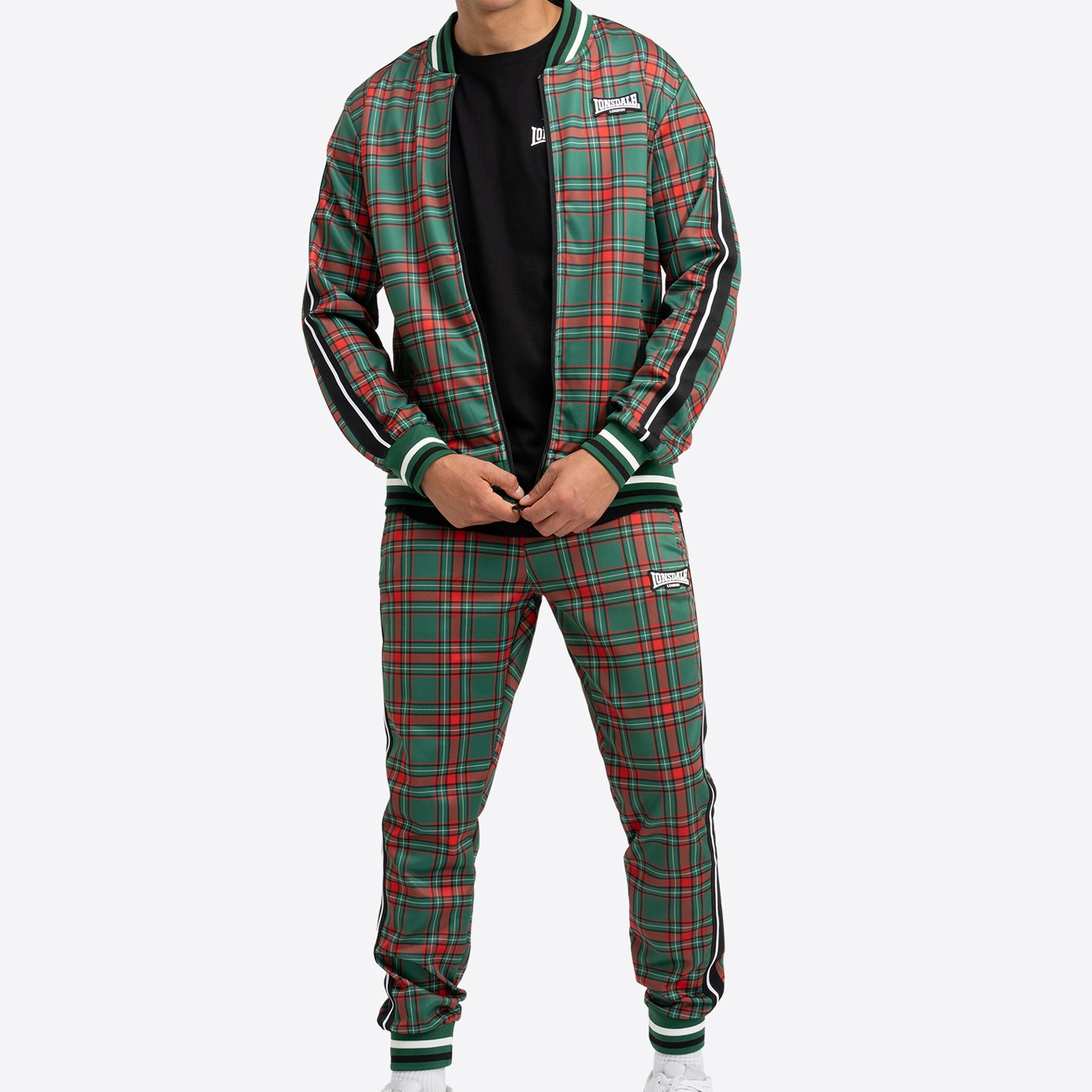 Trainingshose "The Gentlemen" von LONSDALE LONDON (karriert - green edgware)