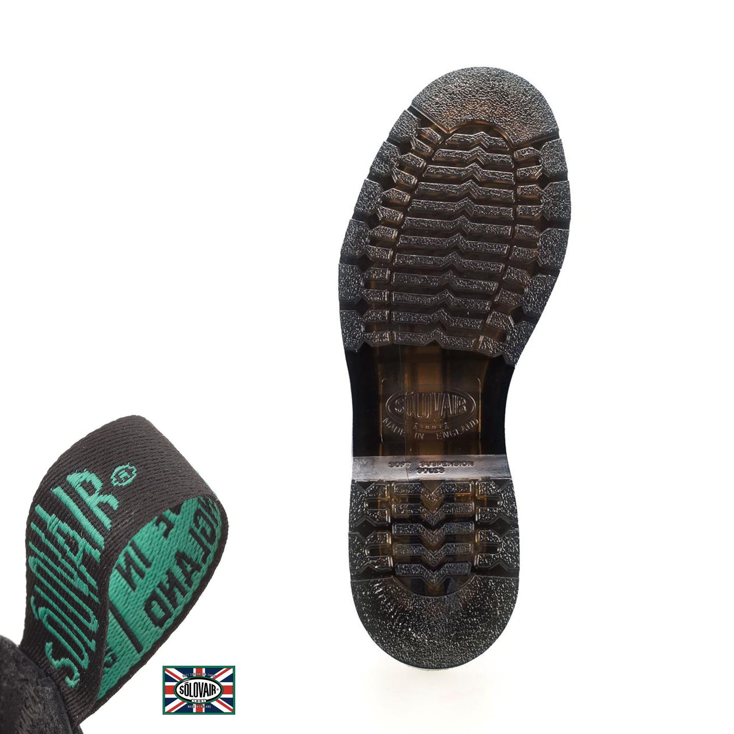 SOLOVAIR 8-Loch Stiefel 8 Eye Derby Boot Hi-Shine (oxblood - weinrot)