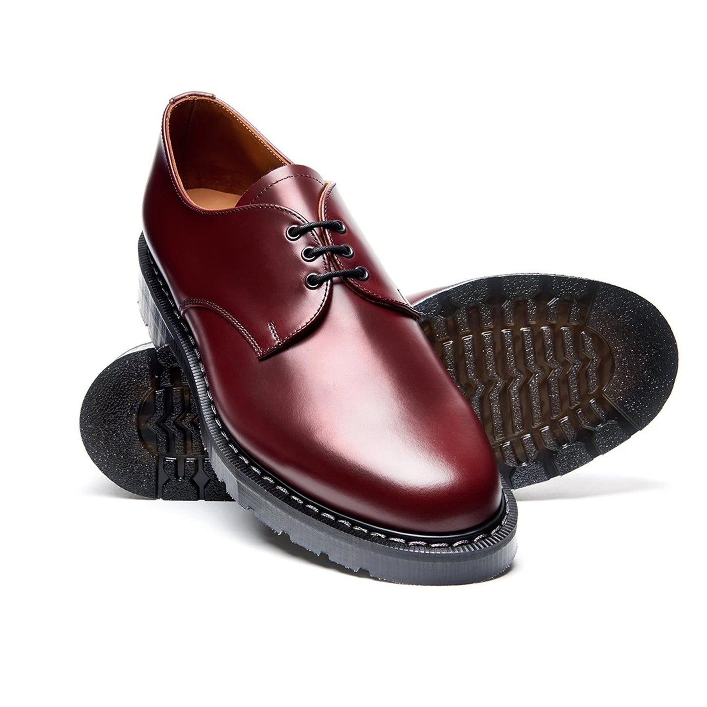 SOLOVAIR 3-Loch Schuhe 3 Eye Gibson Shoes Hi-Shine (oxblood - weinrot)