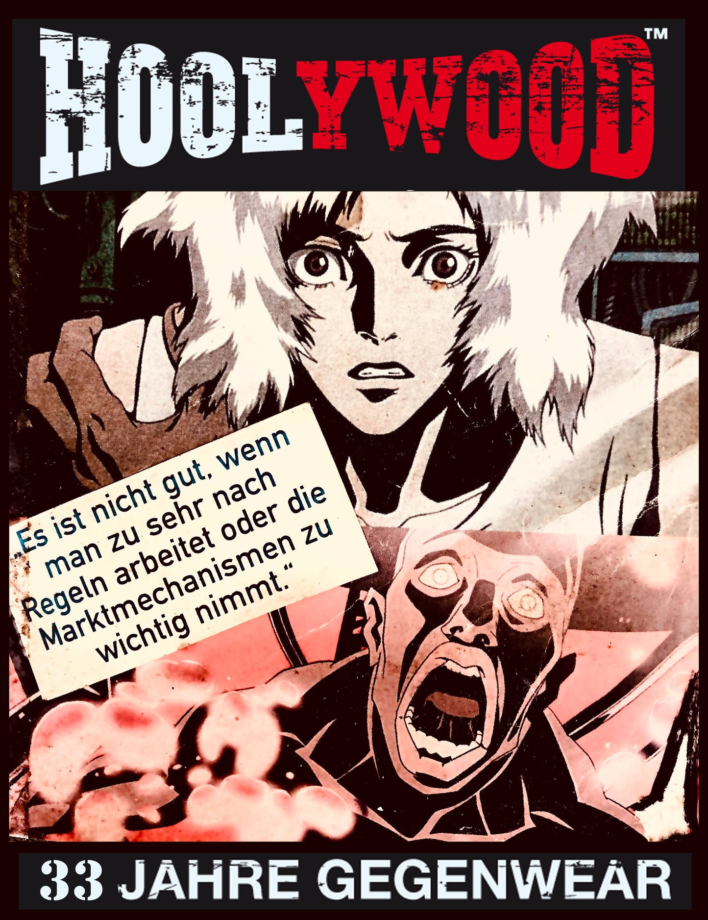 HOOLYWOOD T-Shirt/Nicki AGAINST RULES - 33 JAHRE GEGENWEAR streng limitiert (schwarz - black)