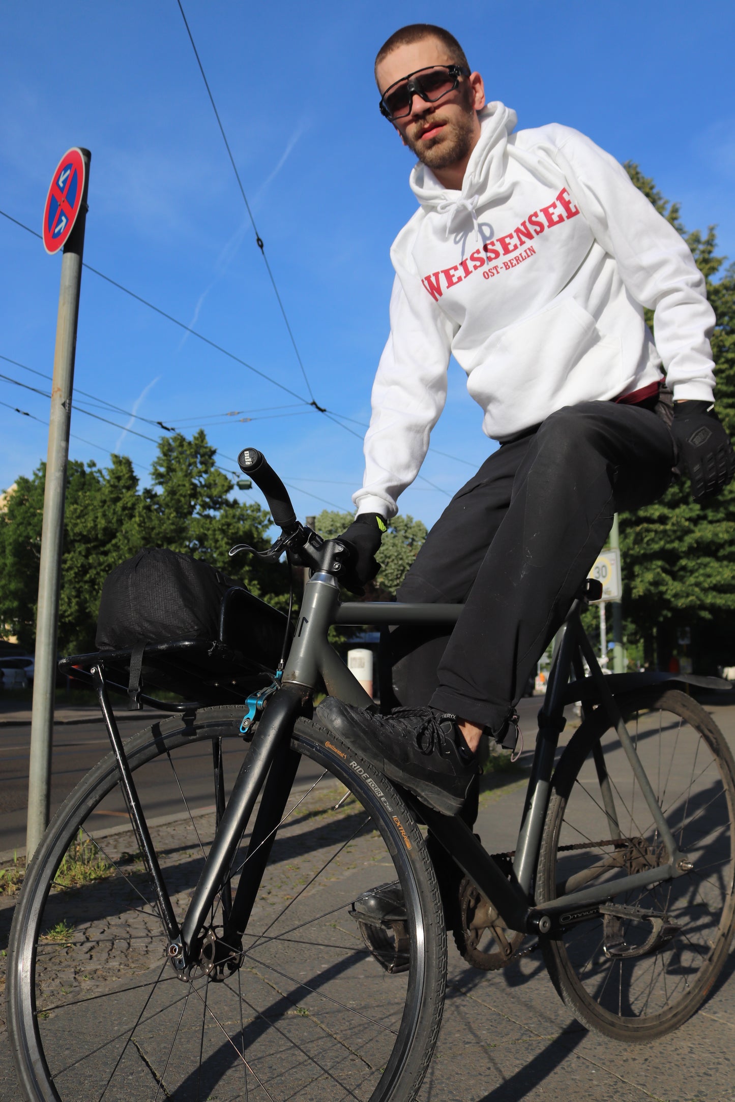 Kapuzen-Sweatshirt WEISSENSEE manufactured by HOOLYWOOD Siebdruck Made in Germany (weiss - white)