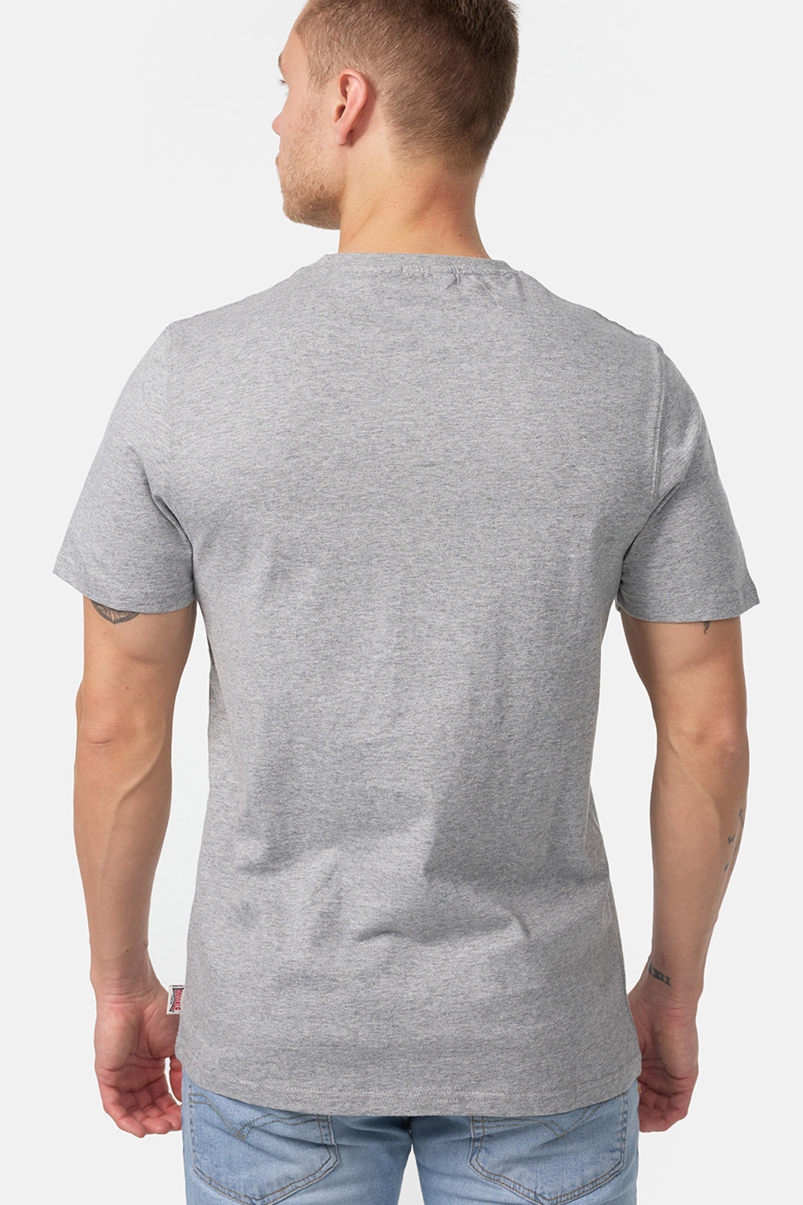 LONSDALE LONDON LION T-Shirt (grau melange/weiss - marl grey/white)