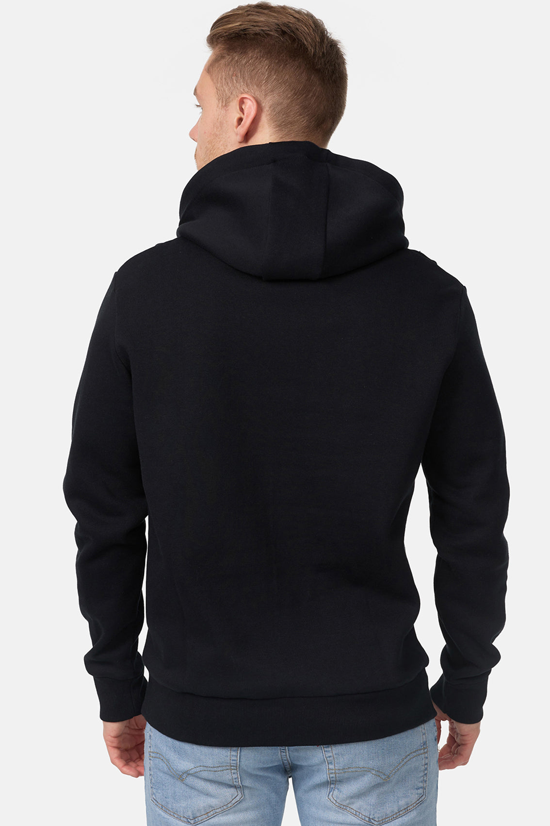 LONSDALE London Hoodie Kapuzensweatshirt mit klassischem zweifarbigem Flockdruck (black - schwarz)