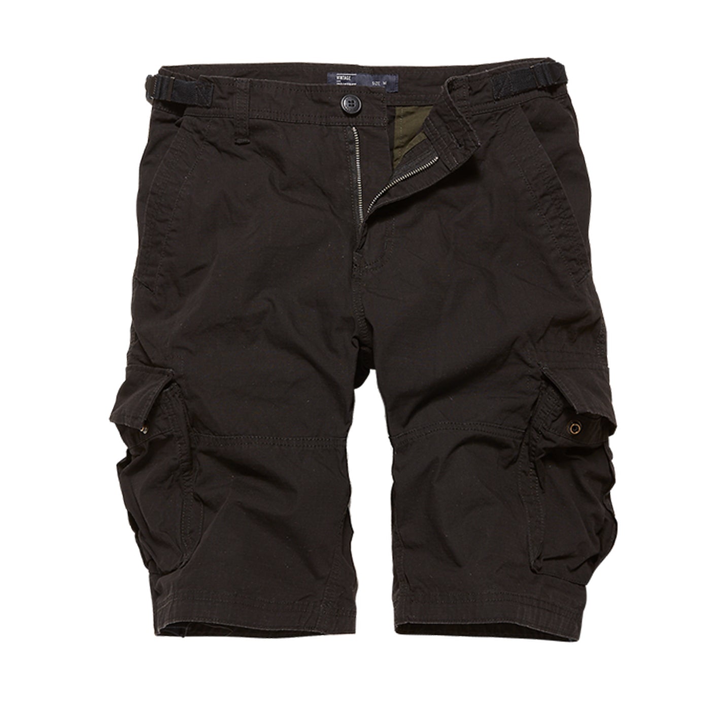 Kurze Hose - Cargo-Short aus 100 % Ripstop-Baumwolle Terrance (schwarz - black)
