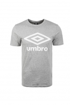 UMBRO T-Shirt mit großem UMBRO Logo, Kurzarm Rundhalsausschnitt (grau - grey)