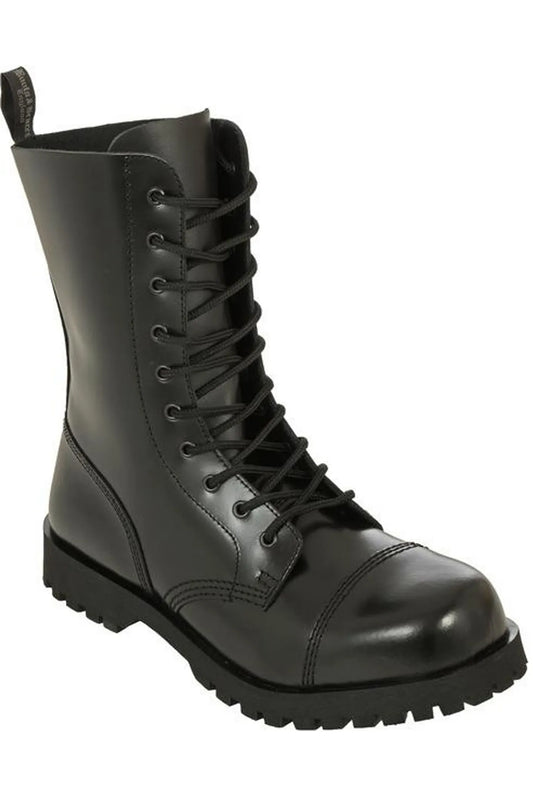 Siefel Boots 10-Loch Ranger Springerstiefel Worker BOOTS & BRACES (schwarz - black)