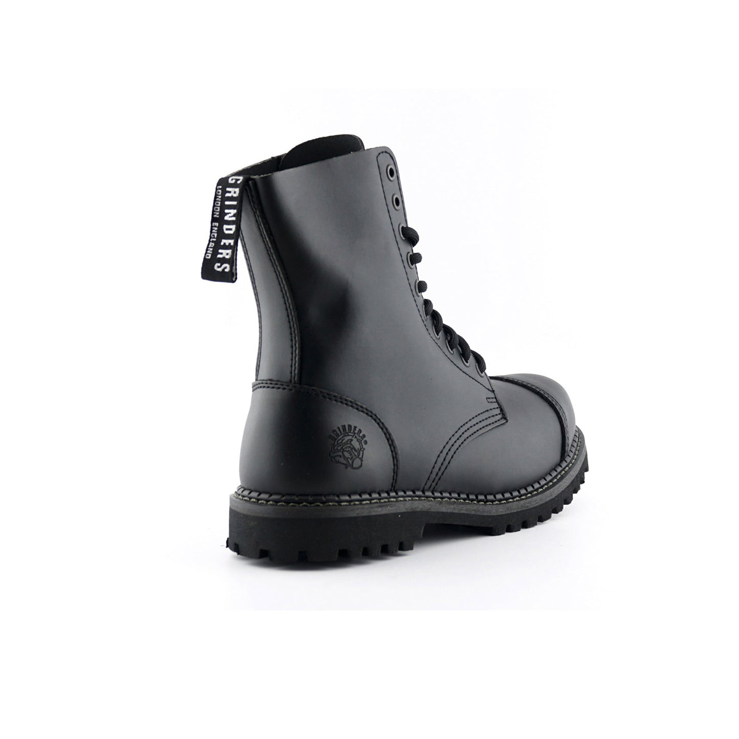 GRINDERS co.uk 10 Loch Stiefel/Boots STAG CS with Steelcap and Commando Soles (schwarz - black)