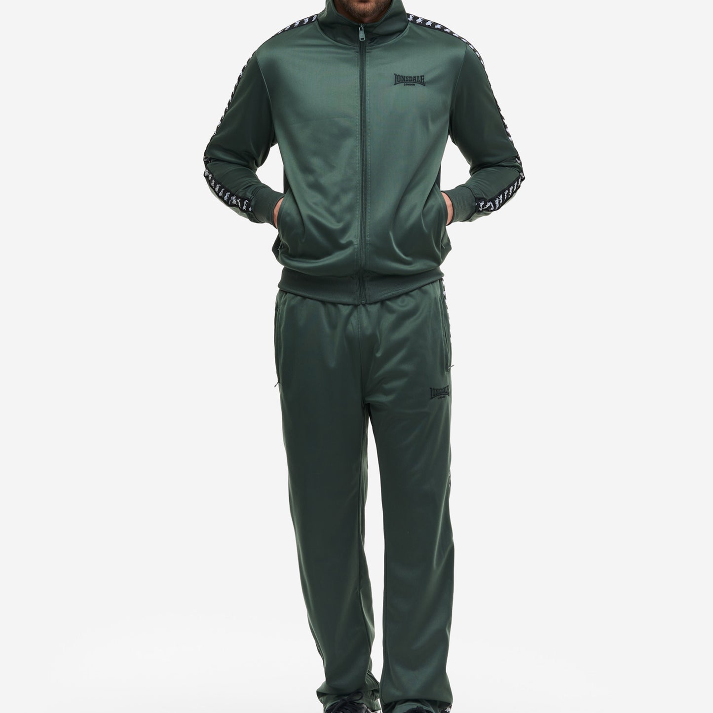 LONSDALE Trainingsjacke Track Jacket normale Passform (dark olive green)