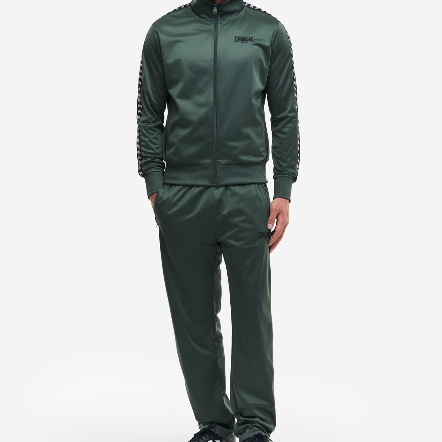 LONSDALE Trainingsjacke Track Jacket normale Passform (dark olive green)