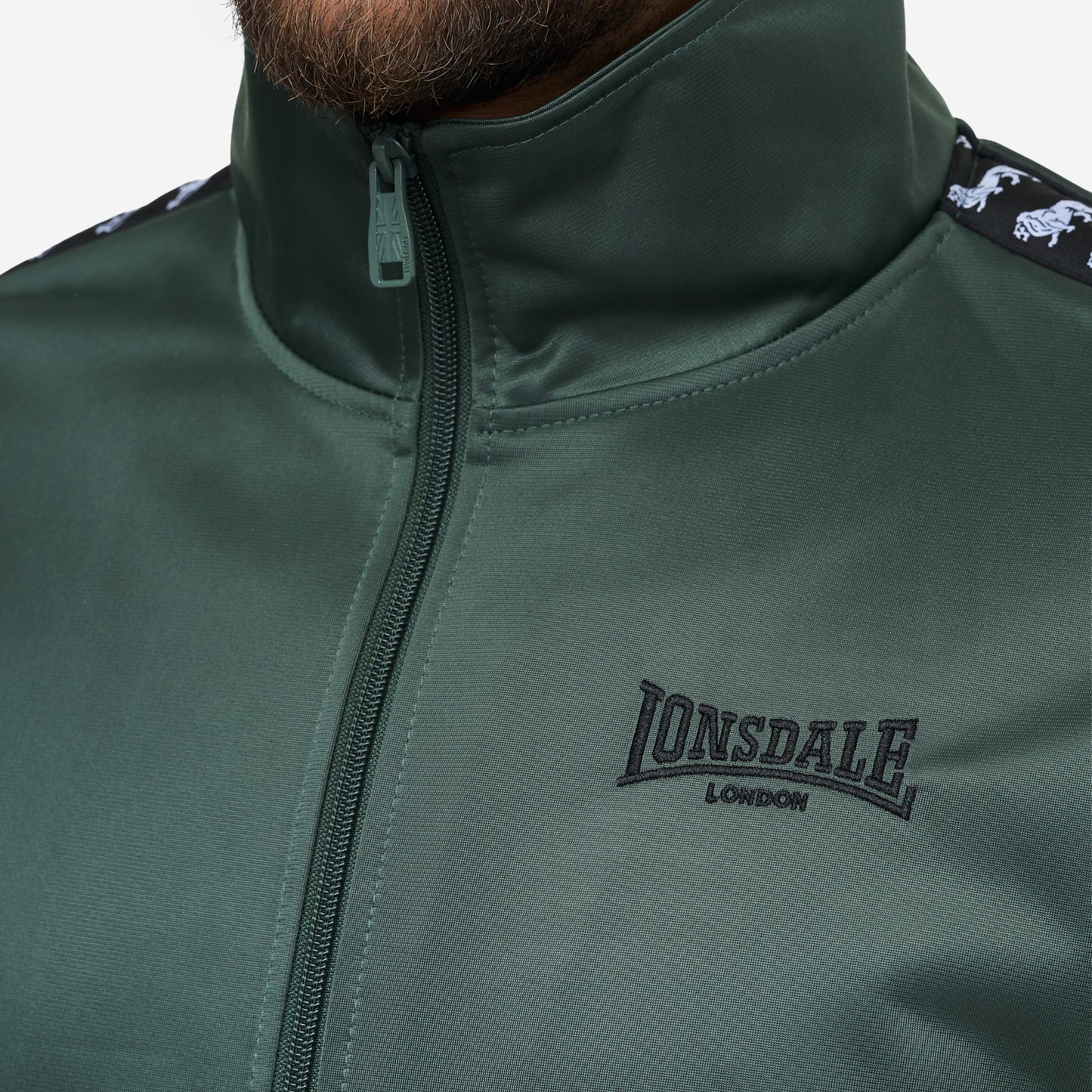 LONSDALE Trainingsjacke Track Jacket normale Passform (dark olive green)