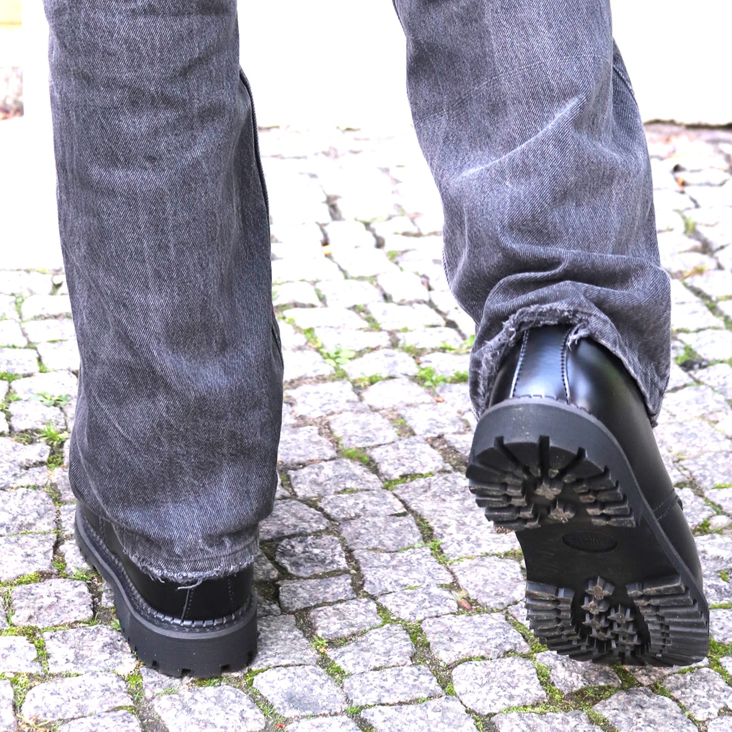 GRINDERS co.uk 3 Loch Shoes PERSIVAL CS with Commando Soles (schwarz - black)