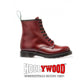 SOLOVAIR 8-Loch Stiefel 8 Eye Derby Boot Hi-Shine (oxblood - weinrot)
