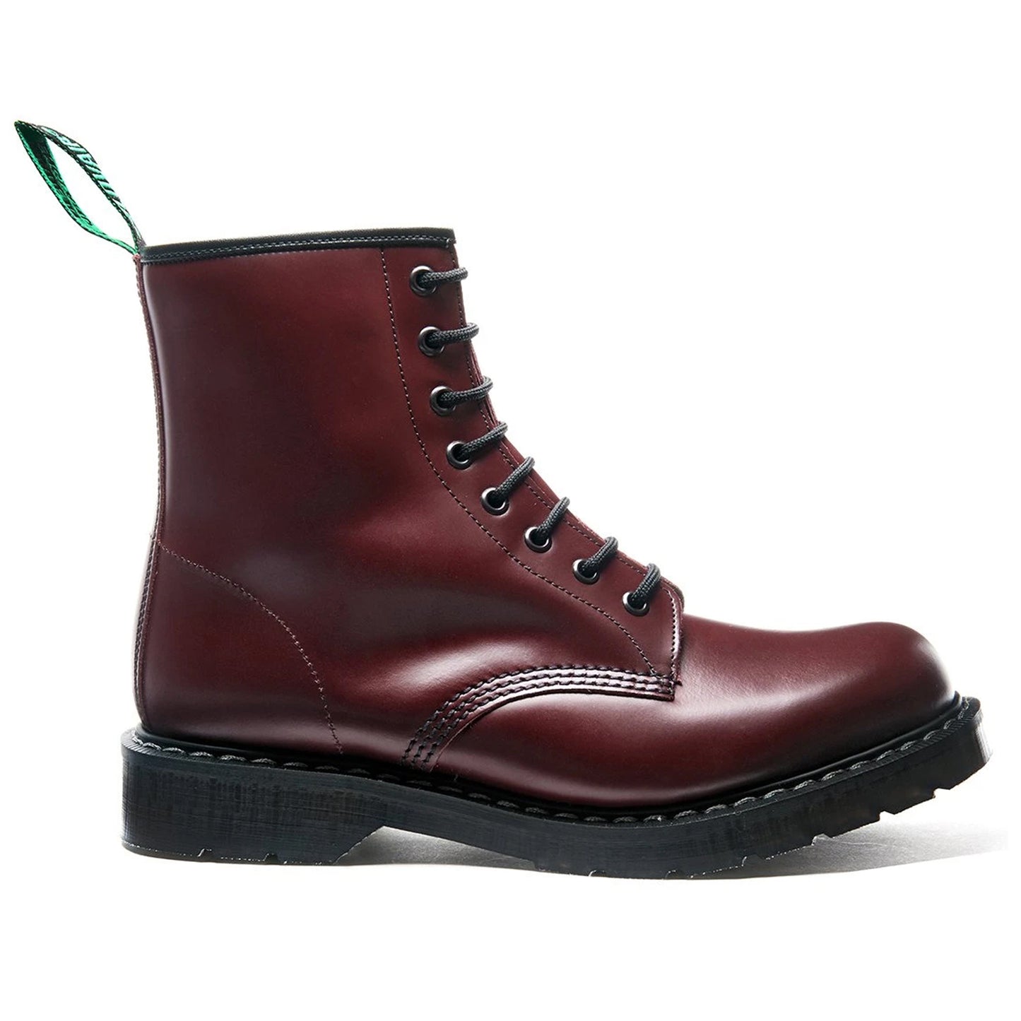 SOLOVAIR 8-Loch Stiefel 8 Eye Derby Boot Hi-Shine (oxblood - weinrot)