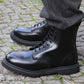 GRINDERS co.uk 8 Loch Stiefel/Boots CEDRC CS with Commando Soles (schwarz - black)