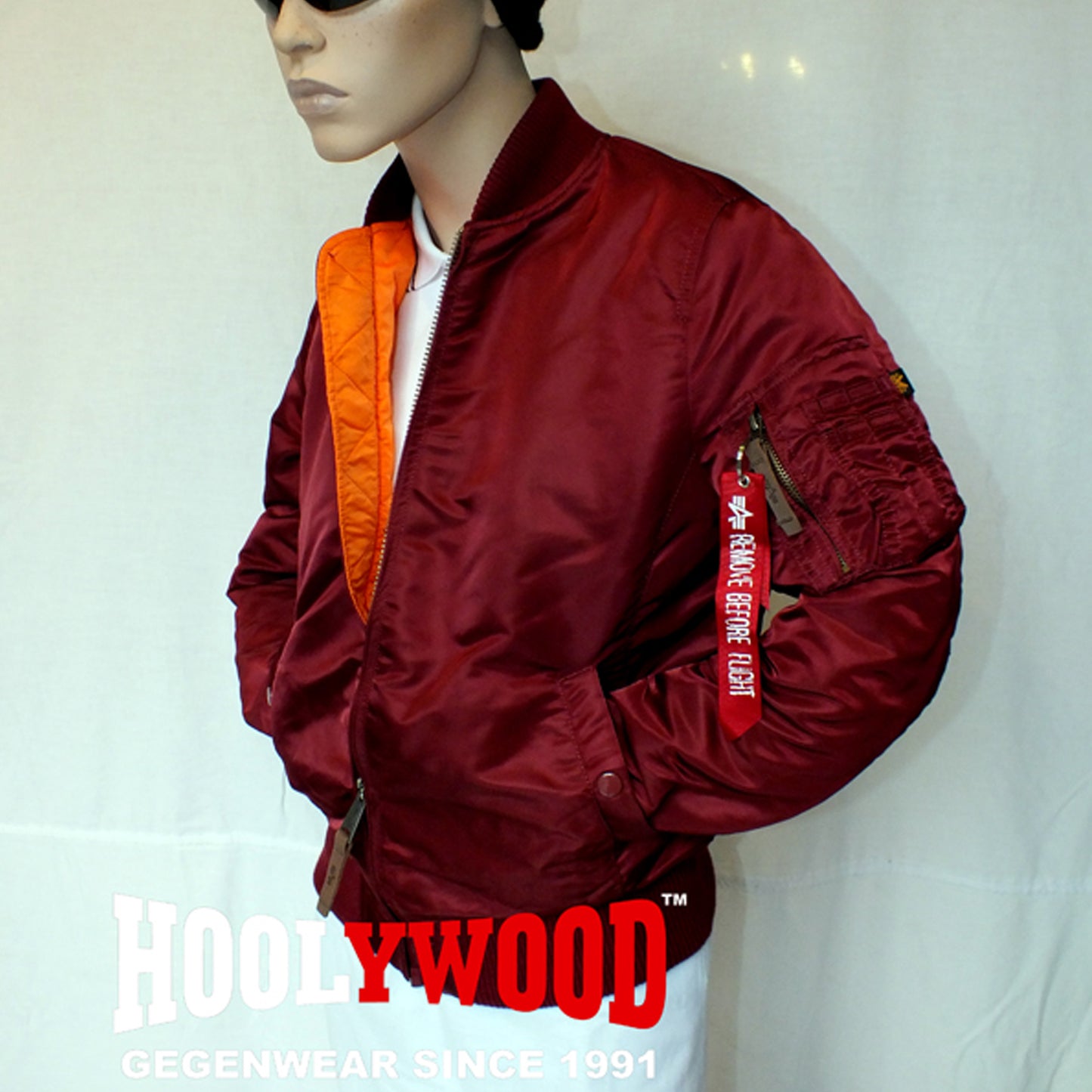ALPHA IND. Bomberjacket, Fliegerjacke (weinrot - burgundy)