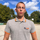 HOOLYWOOD Poloshirt Baumwolle Piqué (Grey melange mit orangen Streifen)