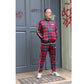 Trainingshose "The Gentlemen" von LONSDALE LONDON (karriert - wickstone red-blue)