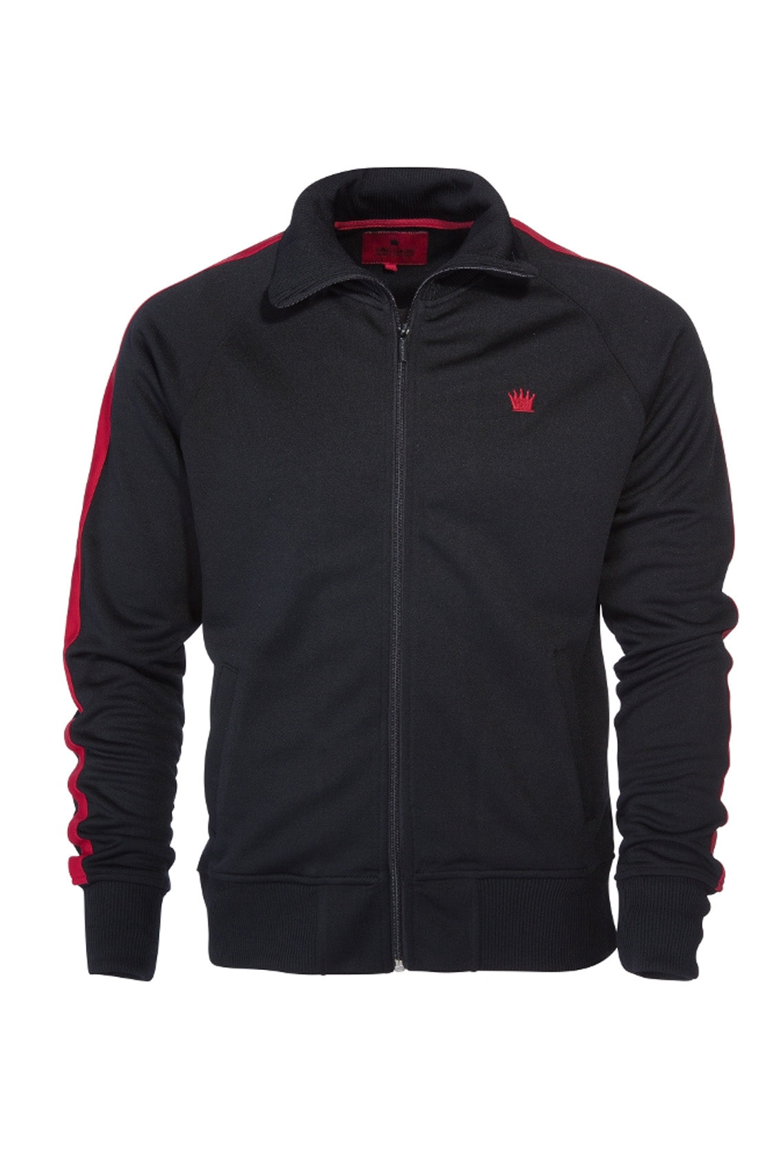 Trainingsjacke Track Jacket KINGSLEAGUE (black/schwarz mit rotem Streifen)