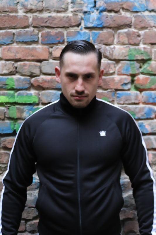 Trainingsjacke Track Jacket KINGSLEAGUE (black/schwarz mit weissem Streifen)