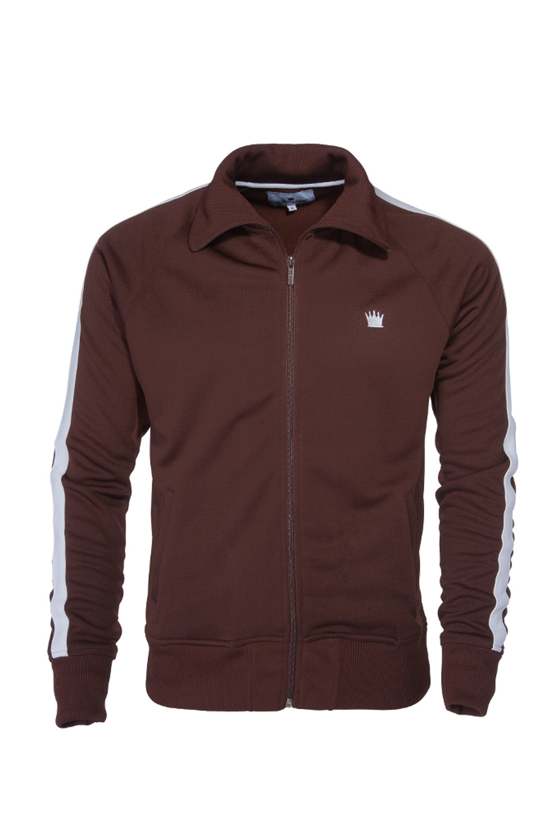 Trainingsjacke Track Jacket KINGSLEAGUE (brown braun mit weissen Streifen)