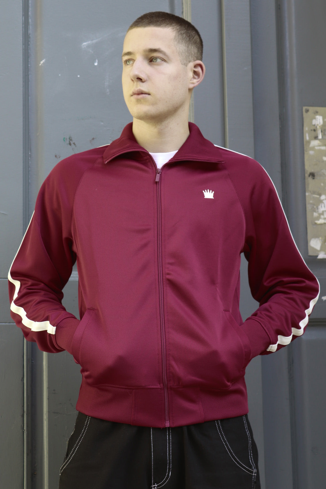 Trainingsjacke Track Jacket KINGSLEAGUE (bordeaux/white)