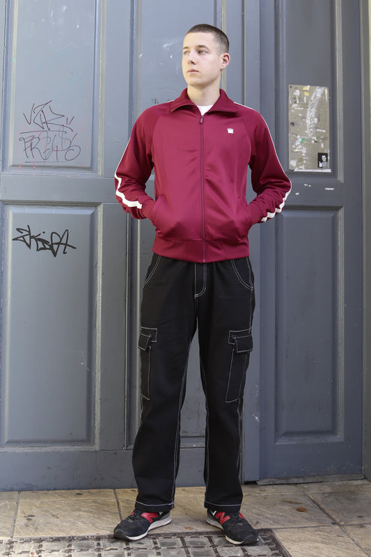 Trainingsjacke Track Jacket KINGSLEAGUE (bordeaux/white)