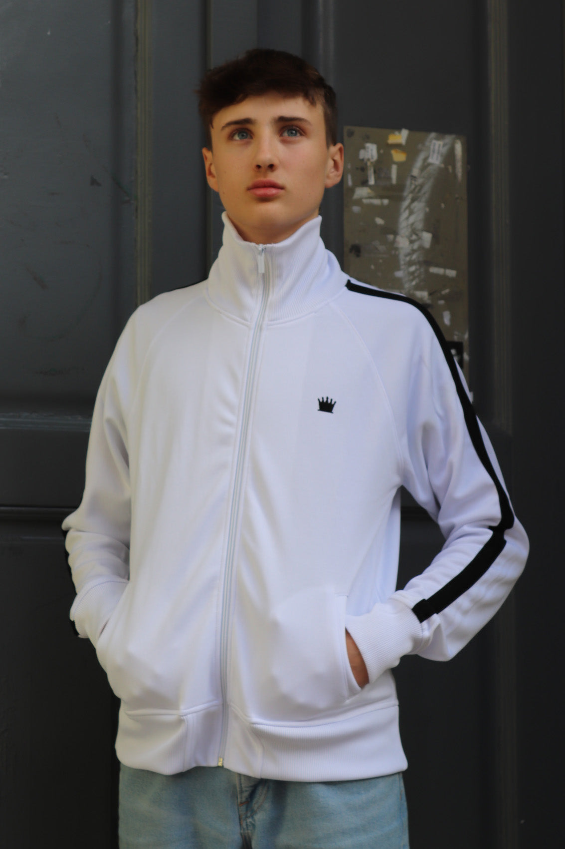 Trainingsjacke Track Jacket KINGSLEAGUE (white weiss mit schwarzen)