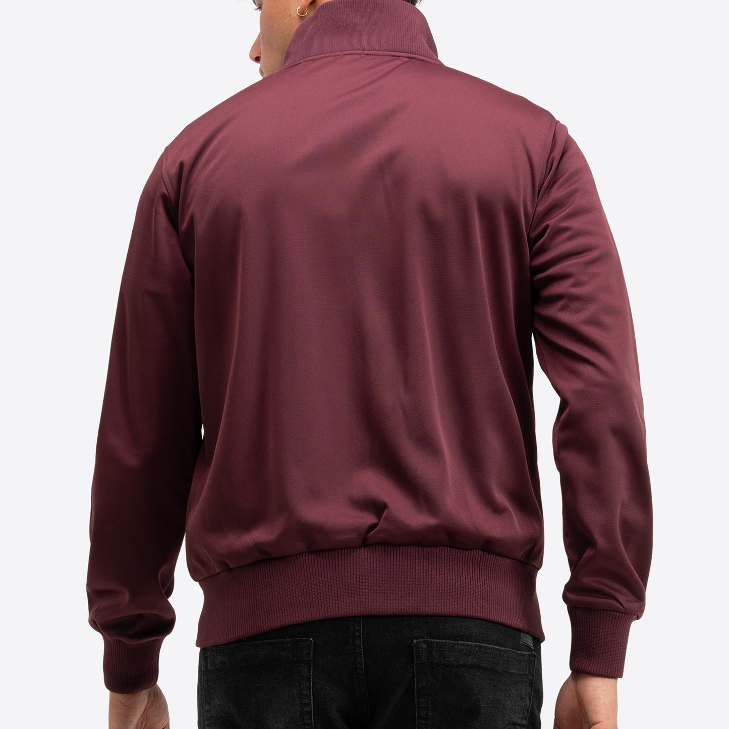 LONSDALE Trainingsjacke - Track Jacket mit farblich abgesetzten Panel (burgundy - yellow)