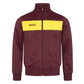 LONSDALE Trainingsjacke - Track Jacket mit farblich abgesetzten Panel (burgundy - yellow)