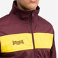 LONSDALE Trainingsjacke - Track Jacket mit farblich abgesetzten Panel (burgundy - yellow)