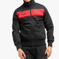 LONSDALE Trainingsjacke - Track Jacket mit farblich abgesetzten Panel (black - red)
