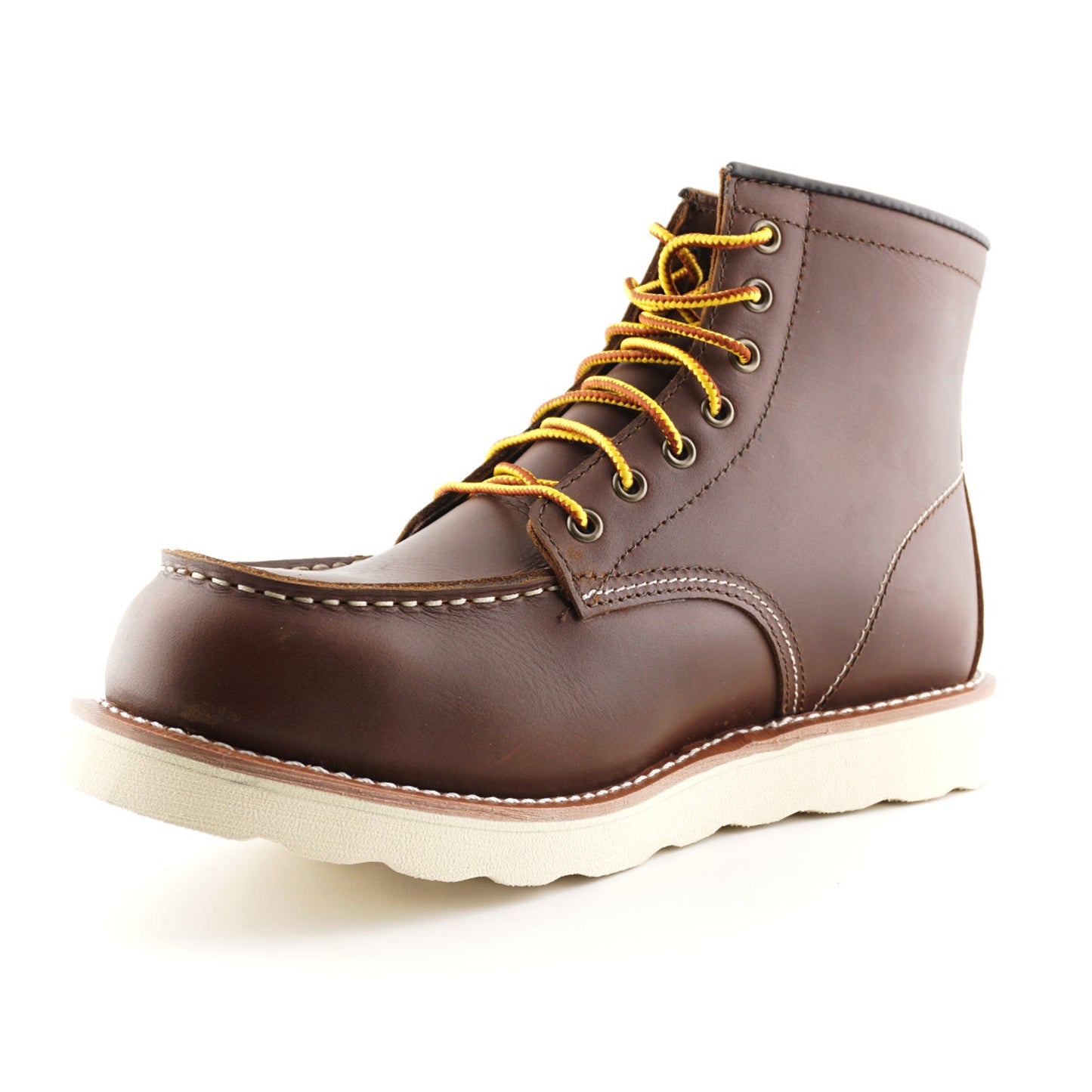 GRINDERS "Mokassin" Boots, Stiefel mit Stahlkappe, Arbeitssicherheitsstiefel (brown - braun)