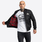 LONSDALE Bomber Jacke mit Harrington Futter schmale Passform (black - schwarz)