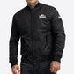 LONSDALE Bomber Jacke mit Harrington Futter schmale Passform (black - schwarz)