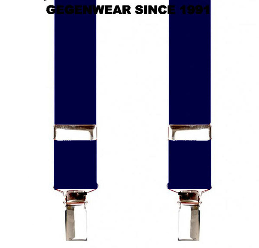 Hosenträger Brases klassisch british UK Mod and Skinhead Szene MADE IN GERMANY (navy dunkelblau)