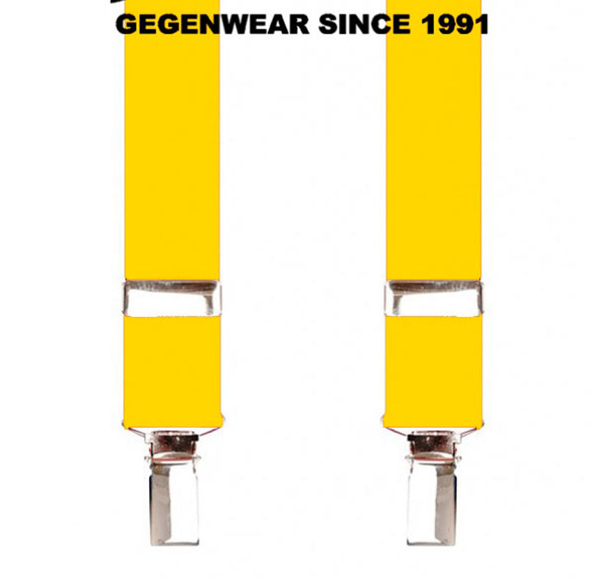 Hosenträger Brases klassisch british UK Mod and Skinhead Szene MADE IN GERMANY (gelb - yellow))