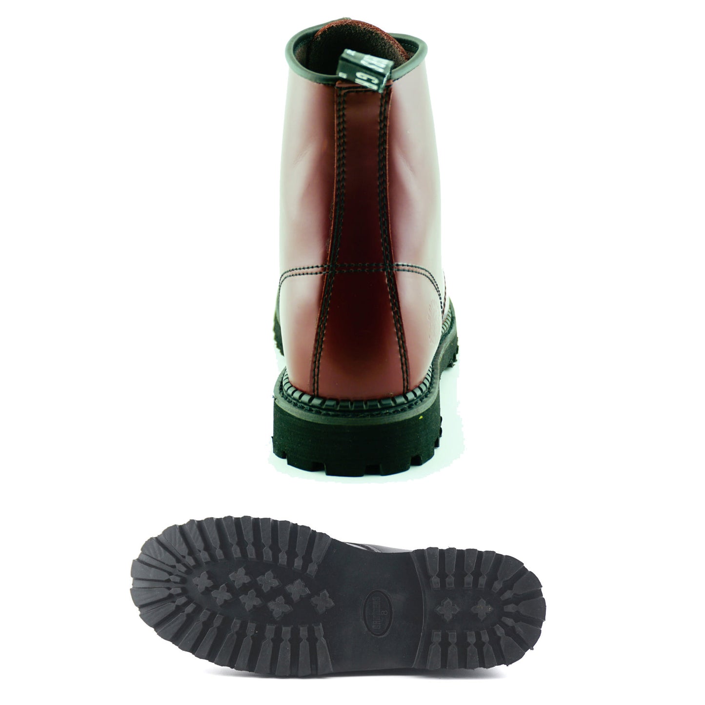 GRINDERS co.uk 8 Loch Stiefel/Boots CEDRC CS with Commando Soles (cherry red - burgundy))