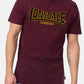 LONSDALE LONDON T-Shirt mit klassischem Flockdruck auf der Brust/Front (weinrot - oxblood)