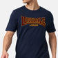 LONSDALE LONDON T-Shirt mit klassischem Flockdruck auf der Brust/Front (dunkelblau - navy)