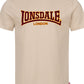 LONSDALE LONDON T-Shirt mit klassischem Flockdruck auf der Brust/Front (beige)