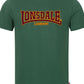 LONSDALE LONDON T-Shirt mit klassischem Flockdruck auf der Brust/Front (dunkelgrün - bottlegreen)