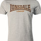 LONSDALE LONDON T-Shirt mit klassischem Flockdruck auf der Brust/Front (grau melange - grey)