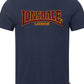 LONSDALE LONDON T-Shirt mit klassischem Flockdruck auf der Brust/Front (dunkelblau - navy)