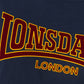 LONSDALE LONDON T-Shirt mit klassischem Flockdruck auf der Brust/Front (dunkelblau - navy)