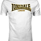 LONSDALE LONDON T-Shirt mit klassischem Flockdruck auf der Brust/Front (weiss - white)