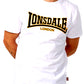 LONSDALE LONDON T-Shirt mit klassischem Flockdruck auf der Brust/Front (weiss - white)