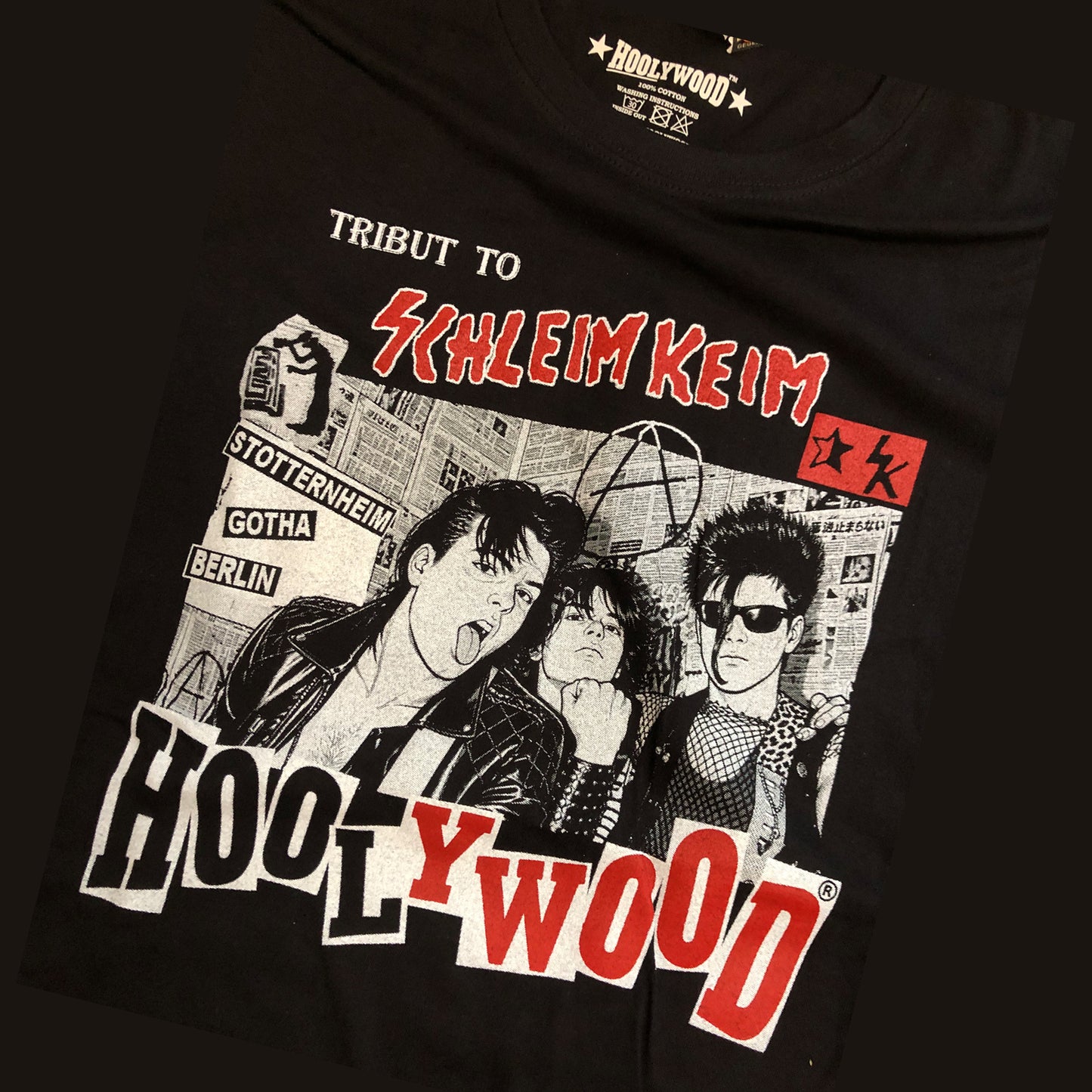HOOLYWOOD Nicki TRIBUTTO - ein SCHLEIMKEIM T-Shirt in Kleinstauflage zum Gedenken und Erinnern an eine wichtige Band (schwarz - black)