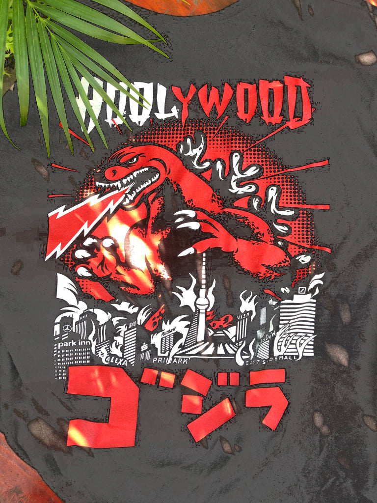 HOOLYWOOD T-Shirt GODZILLA kurzarm regular limited Edition 100% Siebdruck made in Germany (grau - grey)
