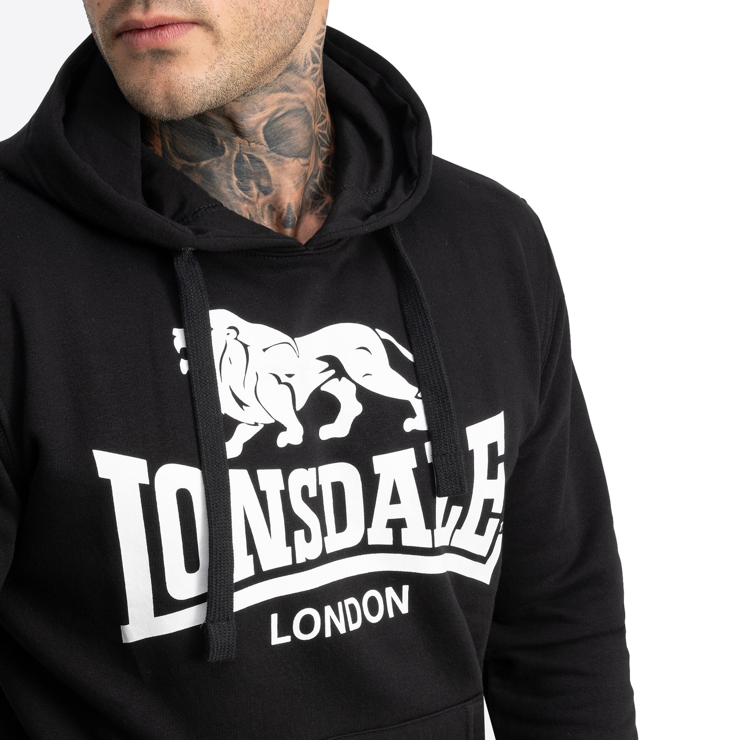 LONSDALE Kapuzensweatshirt mit großem Logo-Druck auf der Brust