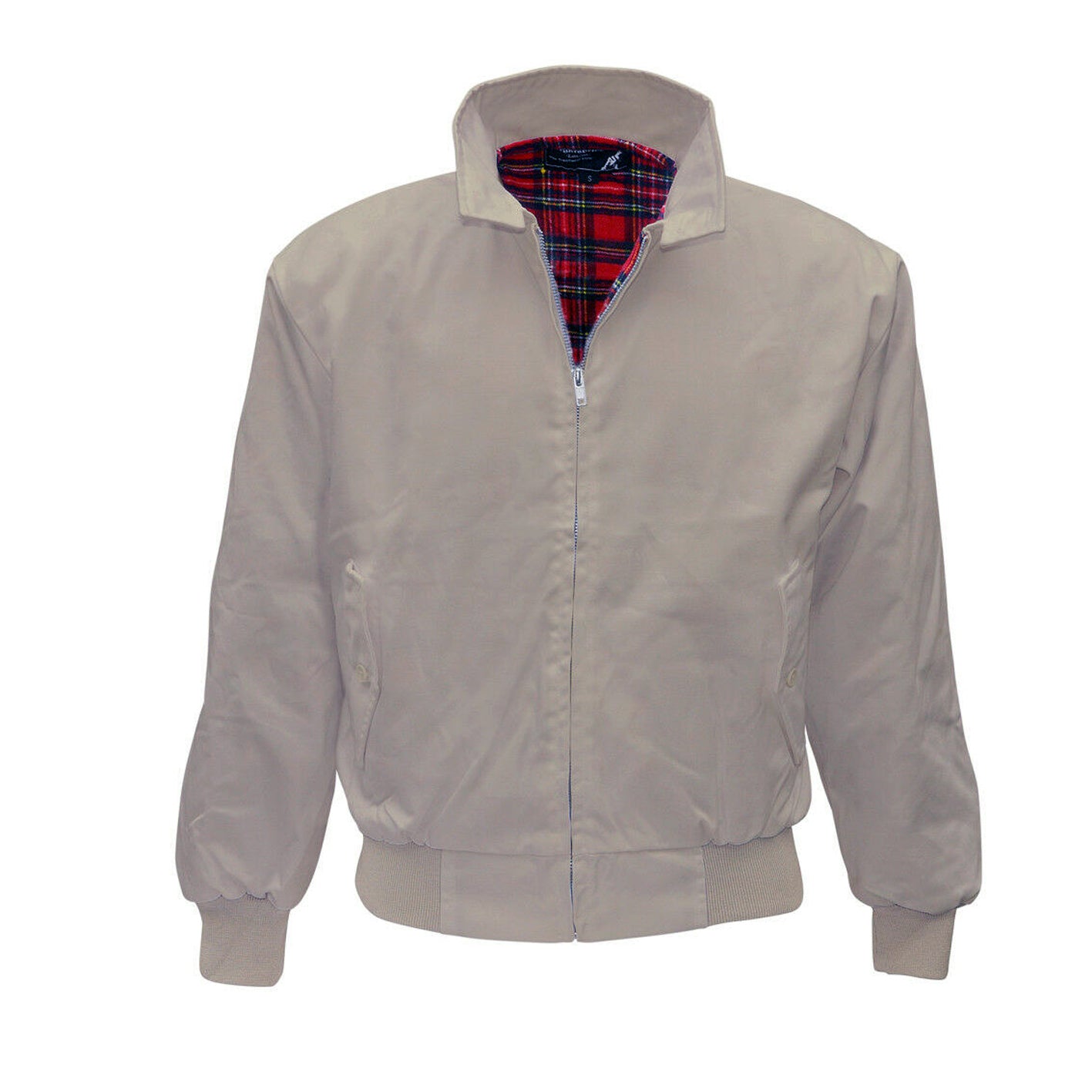 Harrington Jacke Blouson mit schottischem Tartan Futter(beige - sand)